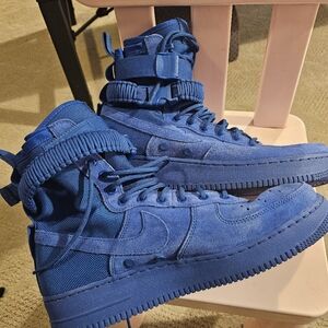 AirForce 1 Blue Suede Combat mens size 11 worn only 2 times